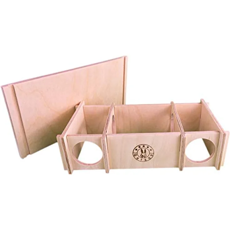 Getzoo Wohnlabyrinth Samy, 28 x 14,5 cm, Dreikammersystem mit abnehmbarem Dach, ideal für Farbmäuse & Zwerghamster