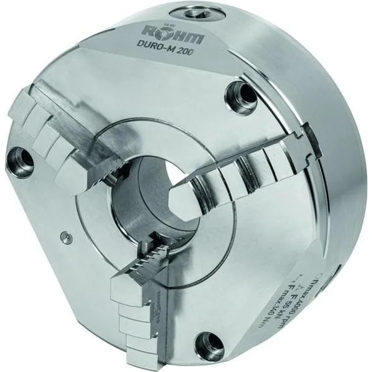 Magni DURO-M 160/3 K 4/702-2 RÖHM, Dreibacken-Drehfutter mit Planspirale und Durchgang Ø42, präzise Rundlaufgenauigkeit bis 0,02