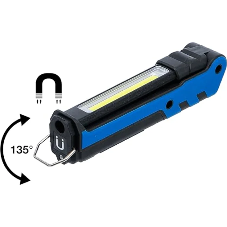BGS 85334 | Akku-Knicklampe | COB-LED | 5W | mit Haken zum Aufhängen & Magnet am Lampenfuß | Arbeitsleuchte – Bild 4