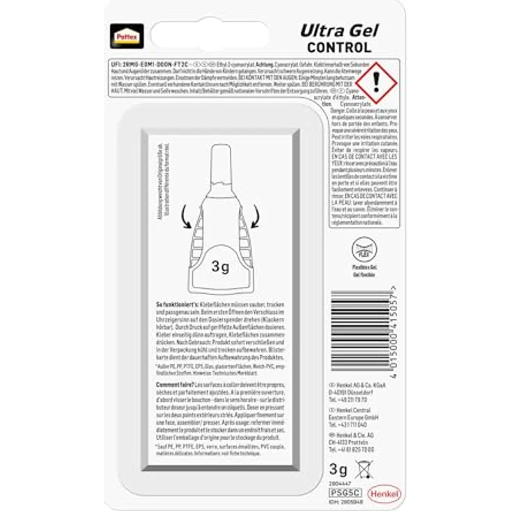Pattex Sekundenkleber Ultra Gel Matic lösungsmittelfrei 3g - Preisvergleich – Bild 2