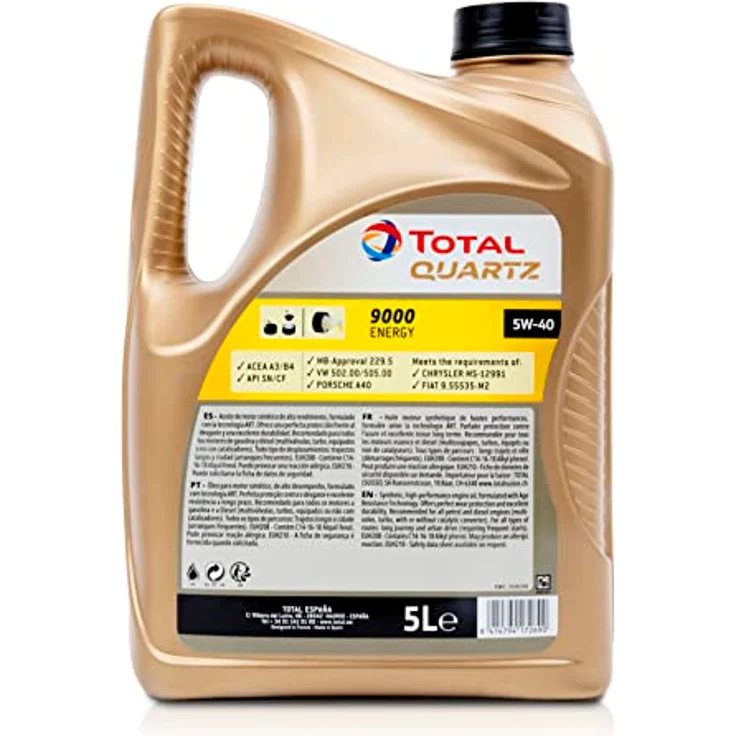 Total Motoren?l 5W-40 Quartz 9000 Energy, 5 Liter, 5W-40 5L – Bild 4