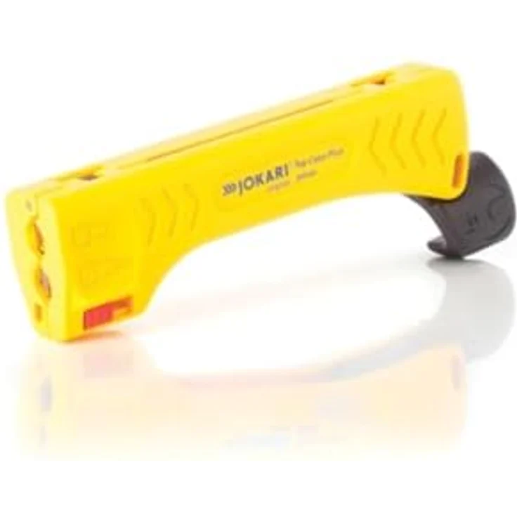 Jokari T30110 Kabelentmanteler für Koaxialkabel RG6, RG59/U, RG58, inkl. integrierten Steckschlüssel und TiN-beschichteten Klingen – Bild 1