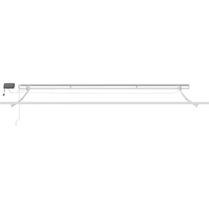 vidaXL Markise Markise Manuell mit LED Braun 450x300 cm Aluminium, wasser- und schmutzabweisend, mit LED-Leuchten und Pulverbeschichtung – Bild 8