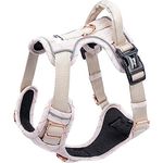 FREUDENTIER® Hundegeschirr mit atmungsaktiver Polsterung - Bombenfester Sitz - Anti Zieh Brustgeschirr für große, mittelgroße und kleine Hunde (L)