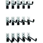 Bott Werkzeugwand PL 31, Werkzeughaken-Sortiment 15-teilig aus robustem Stahl für Lochwände, inkl. Montageschlüssel