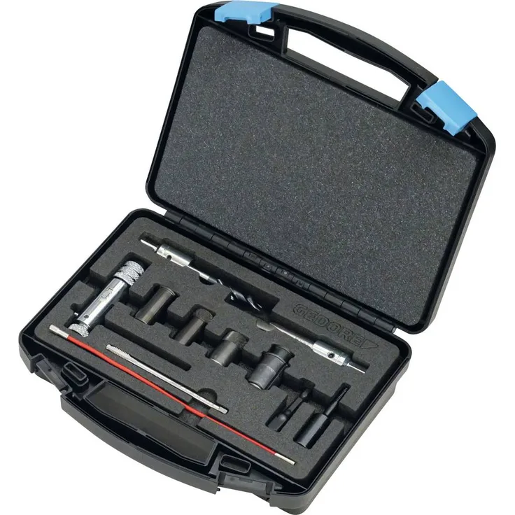 Gedore Automotive 3431592 KL-0132-52KB Glühkerzen-Werkzeugsatz, Universal für M10x1 Gewinde, inklusive fahrzeugspezifischer Führungshülsen für VW, BMW und Mercedes