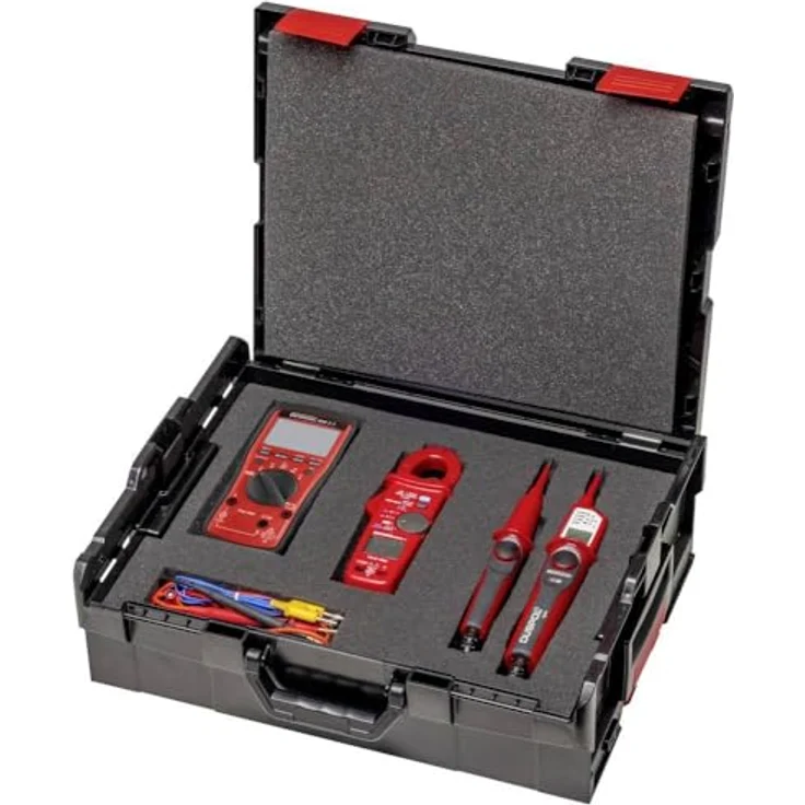 BENNING Messgeräte-Box Elektromeister SET (10236770), Prüf- und Messtechnik-Set für Elektromeister, inkl. Multimeter, Stromzange, Spannungsprüfer und L-Boxx 136