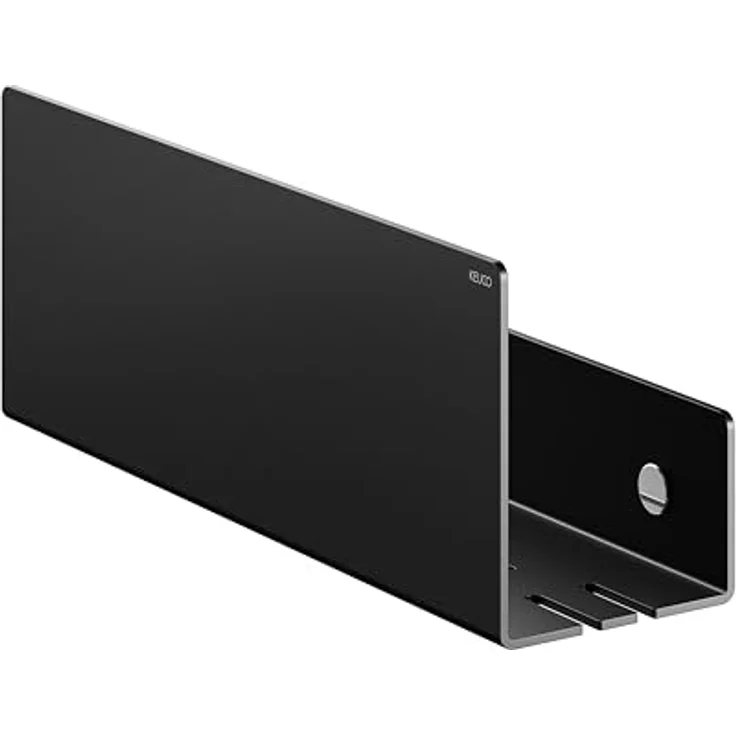 Keuco Duschablage 32 cm Abnehmbar mit Haken, Schwarz-Matt, Aluminium, modern und minimalistisch – Bild 1