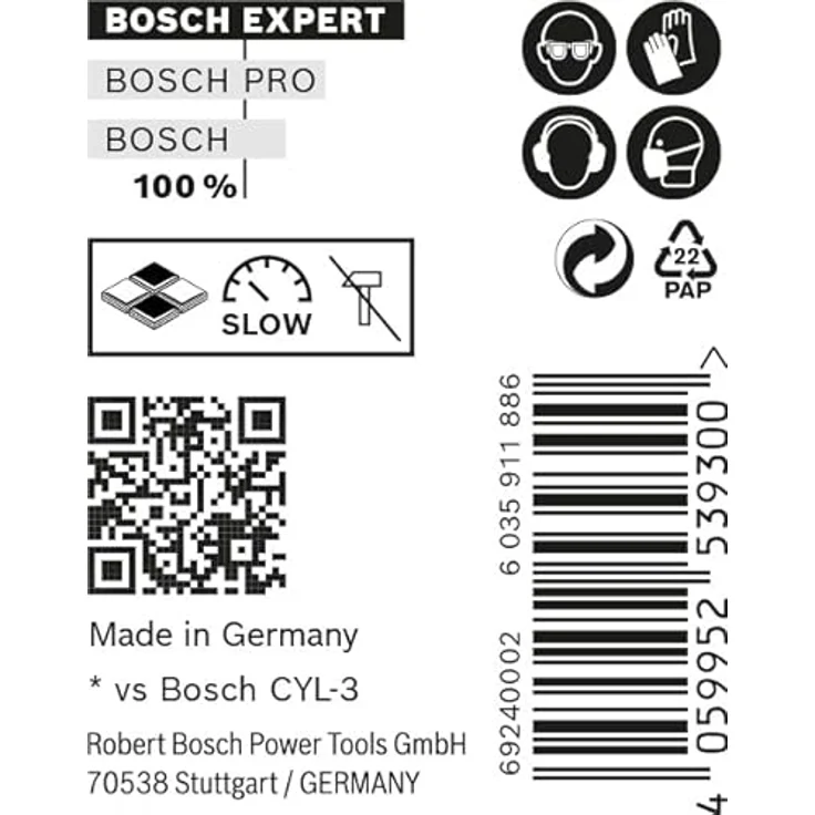 Bosch EXPERT CYL-9 MultiConstruction Bohrer, universeller Zylinderschaftbohrer 4 mm Durchmesser, 10-teilig, 40 mm Arbeitslänge, präzise Zentrierspitze – Bild 3