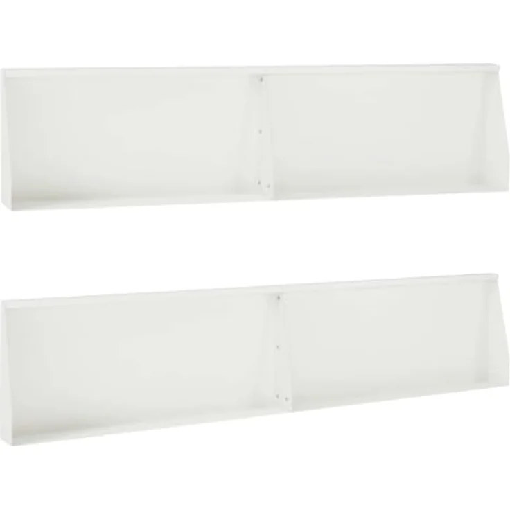 vidaXL Beetumrandung Stützmauer, 4 Stück, 100 x 12 x 50 cm, wetterfester Stahl, modular, Weiß – Bild 1