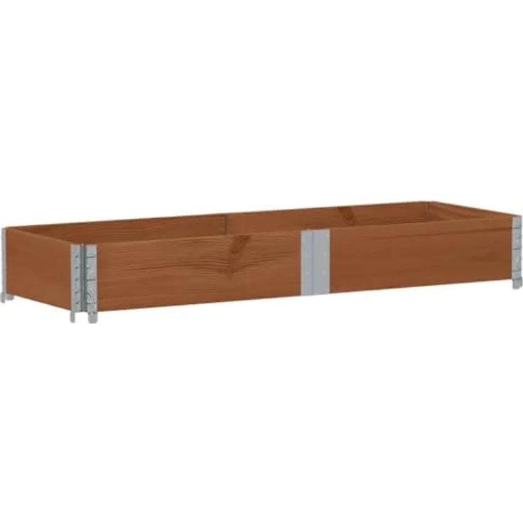 vidaXL Pflanzkasten, Hochbeet Stapelbar Faltbar, Braun Massivholz Kiefer, für Garten Terrasse Balkon, Blumenkasten Kräuterbeet Gemüsebeet – Bild 1