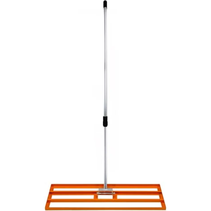 T-Mech Belüfter und rollender Rasennivellierer I 3.8cm Spitzen I 100cm x 32cm Orangefarbener Nivellierrechen, Abnehmbarer, ausziehbarer Doppelzweck-Griff – Bild 2