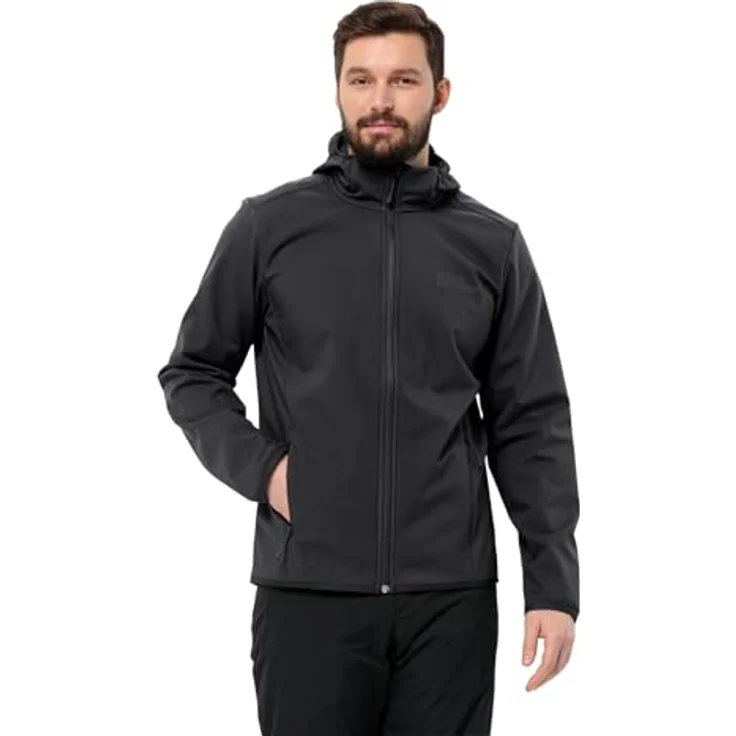 Jack Wolfskin Bornberg Hoody M, Softshelljacke für Herren, winddicht und wasserabweisend, Schwarz, XXL – Bild 2