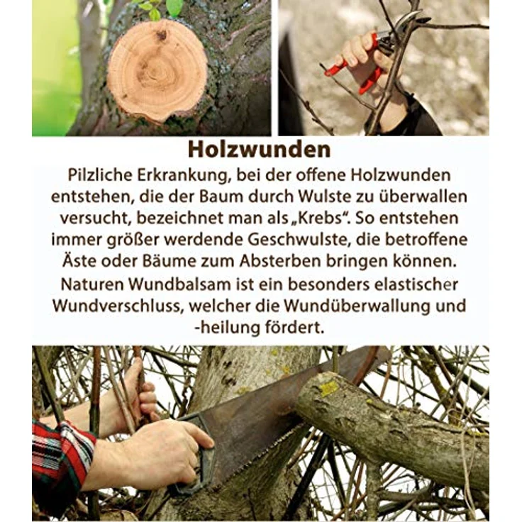 Substral Naturen Bio Wundbalsam, Wundverschlussmittel , das elastische Baumpflaster nach dem Baumschnitt, 150 g – Bild 3