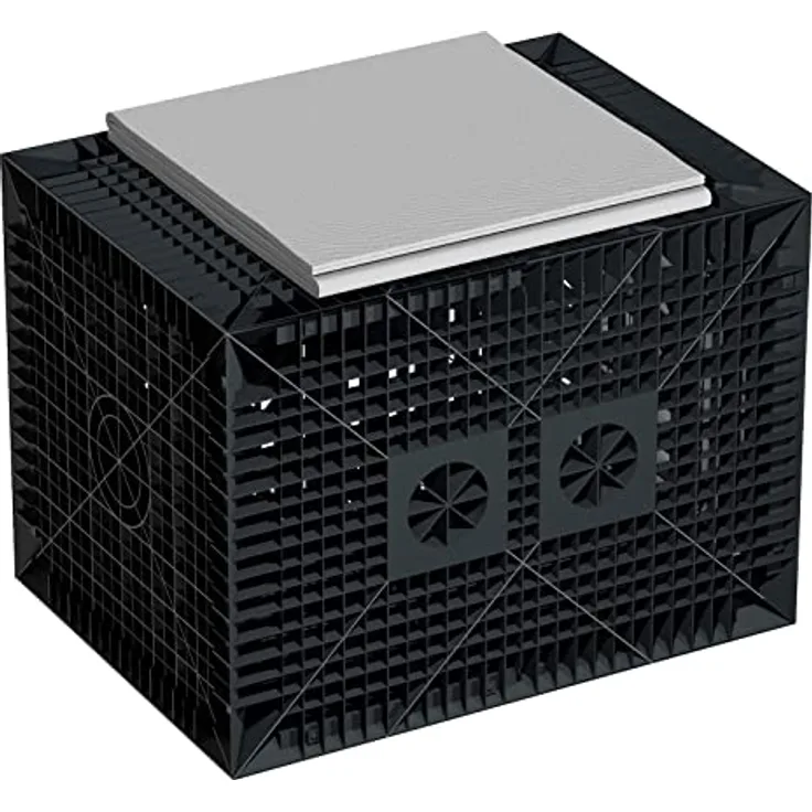 GreenLife Starter Set Versickerung 280 l, Montageset für Gartenentwässerung mit Geotextil, LxBxH 80 x 80 x 60 cm