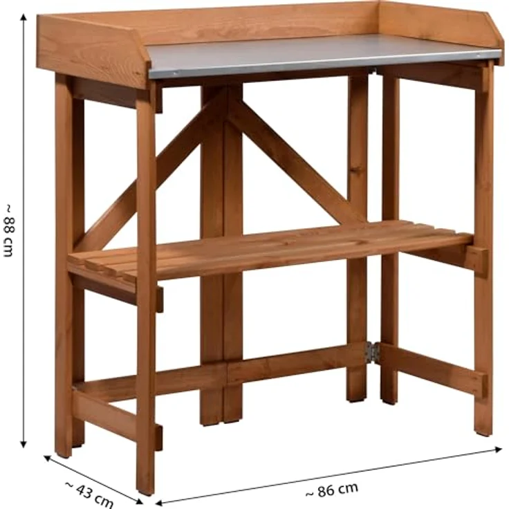 Dobar Pflanztisch klappbar 89 cm x 85 cm x 44 cm – Bild 2