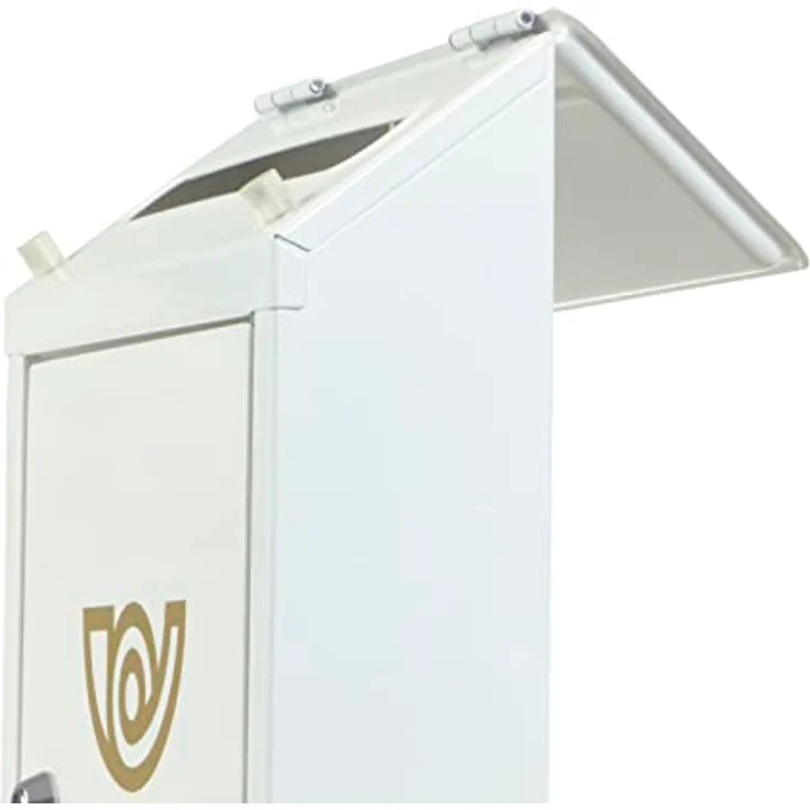 Amig - Außenbriefkasten, Klene Briefkasten für den Außenbereich | Briefkasten für Wände, Mauern oder Türen | Ideal zum Sammeln von Briefen | Aus Stahl | Farbe: Weiß | Maße: 29,5x21x6,2 cm – Bild 2