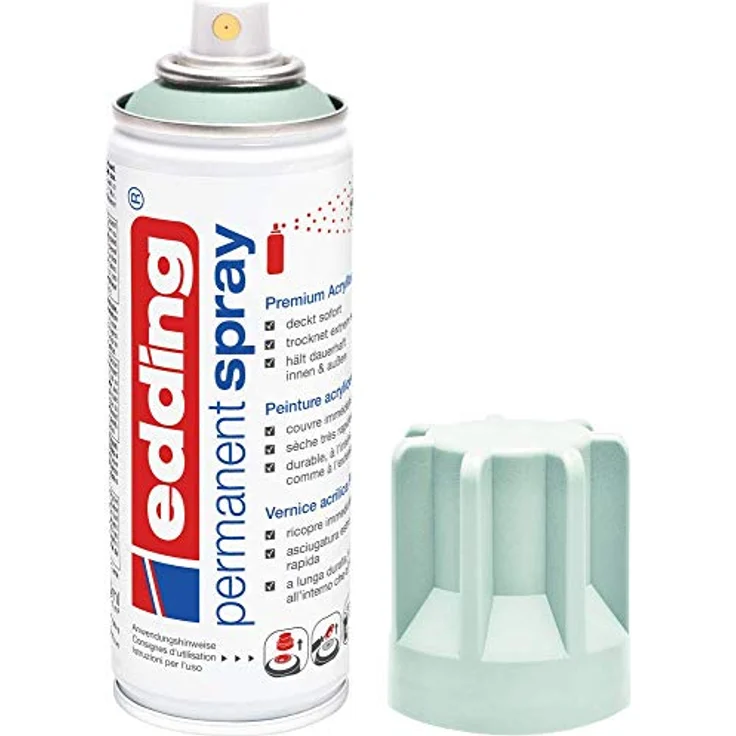 edding Sprühfarbe 5200, 200 ml Permanentspray, seidenmatt, wasserfest, für fast alle Oberflächen – Bild 1