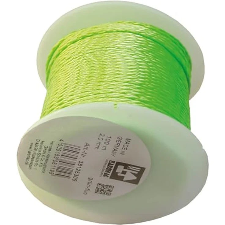 Haromac 38125305 Maurerschnur grün, 2mmx100m, PP, fluoriszierend – Bild 6