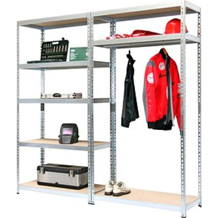 SZ Metall Schwerlast-Weitspannregal 24180-IIG, silber, 180 x 45 x 180 cm, 8 Fachböden, Tragkraft 175 kg pro Boden, robust und langlebig