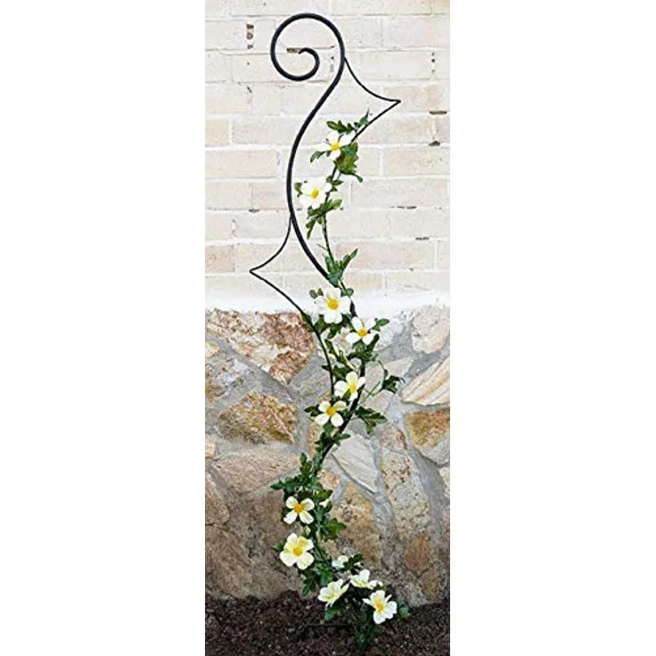 DanDiBo Rankhilfe Metall Schwarz Riva Rankgitter Höhe 148 cm Breite 30 cm Kletterhilfe Bodenstecker Stecker Garten