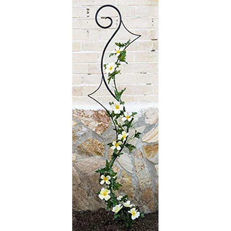 DanDiBo Rankhilfe Metall Schwarz Riva Rankgitter Höhe 148 cm Breite 30 cm Kletterhilfe Bodenstecker Stecker Garten – Bild 1