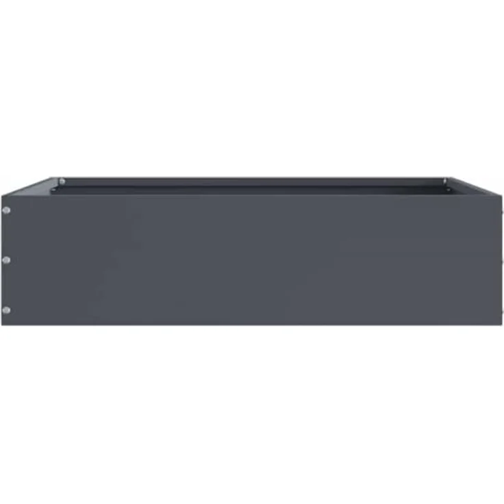 vidaXL Raseneinfassung 6er Set Anthrazit, 50 x 50 x 13 cm, Strapazierfähige Stahlkante für Garten und Terrasse, Moderne Rasenbarriere mit einfacher DIY-Installation – Bild 4