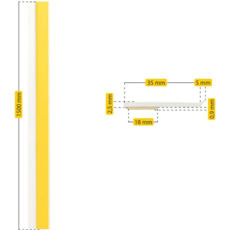 SCHELLENBERG Zierleiste PVC-Flachleiste, selbstklebend, 1,5 m x 3/4/5 cm, weiß, für Fugenverblendung an Fenstern, Schränken und Türen – Bild 6