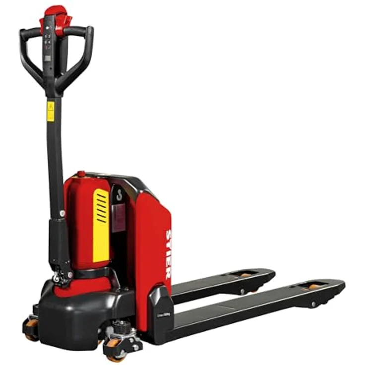 STIER Elektro-Hubwagen EZY-15, Tragkraft 1500 kg, Gabellänge 1150 mm, 0,5 kW Hubmotor mit Lithiumbatterie und Multifunktionsdisplay – Bild 1