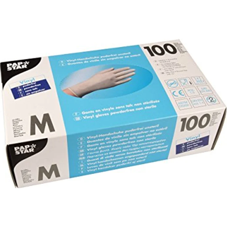 PAPSTAR Handschuhe Vinyl/12233 M natur Inh.100 – Bild 2