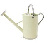 Kent & Stowe Gießkanne Creme 9L Stahl, Klappbarer Griff, Brausekopf
