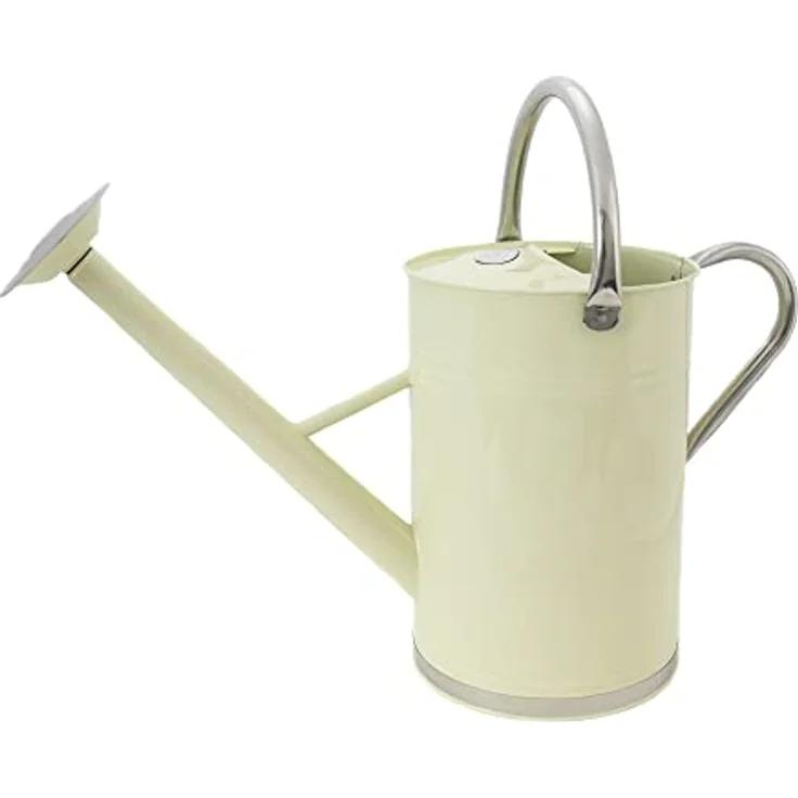 Kent & Stowe Gießkanne Creme 9L Stahl, Klappbarer Griff, Brausekopf – Bild 1