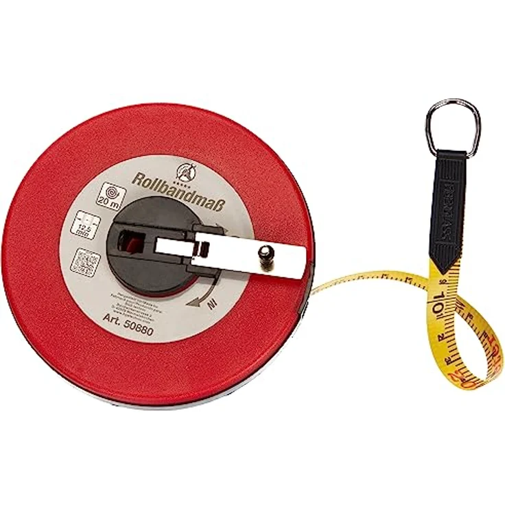 BGS Diy 50880 | Rollbandmaß | 20 m | Breite 12,5 mm | Fiberglas | beideitsig markiert, Meter-Skala – Bild 1