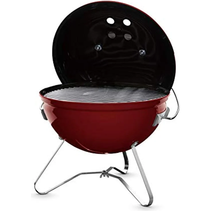 Weber 1123004 Smokey Joe Premium, Holzkohlegrill, 37 cm, crimson rot, für unterwegs, tragbar – Bild 16