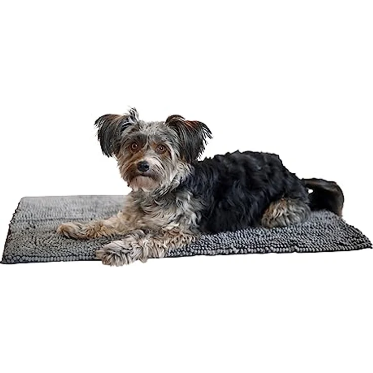 Kerbl Hundematte Schmutzfangmatte SuperBed, 100 cm x 65 cm, saugstark und schnell trocknend, Blau – Bild 2