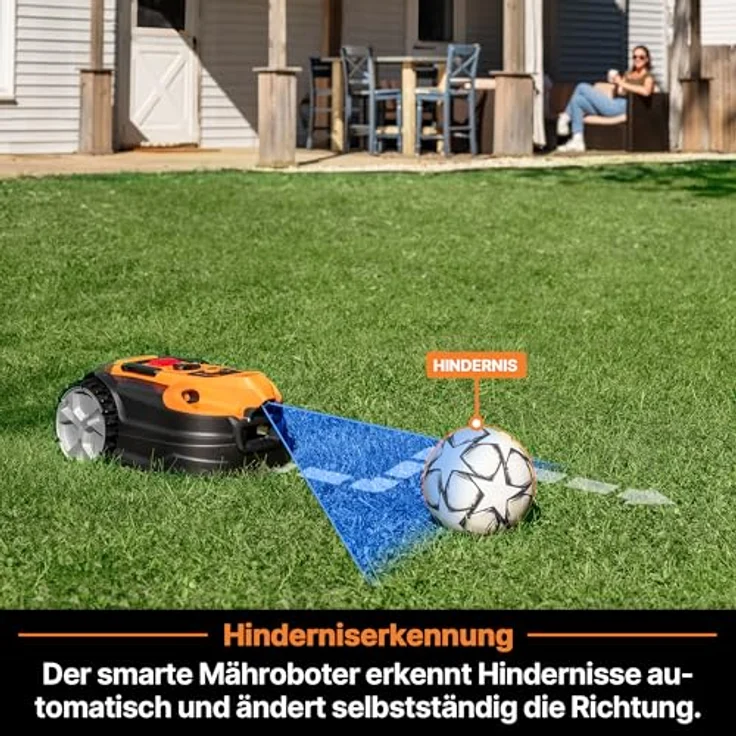 Lawnmaster OcuMow®18, Mähroboter ohne Begrenzungskabel für bis zu 800㎡, optische Navigation, Hindernisvermeidung, automatische Ladestation, WiFi & Bluetooth App – Bild 3