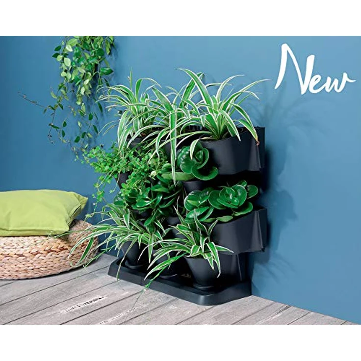 Macetero vertical Prosperplast Cascade Garden de plastico en color antracita 68,5 (largo) x 19 (ancho) x 54,6 (alto) cm – Bild 3
