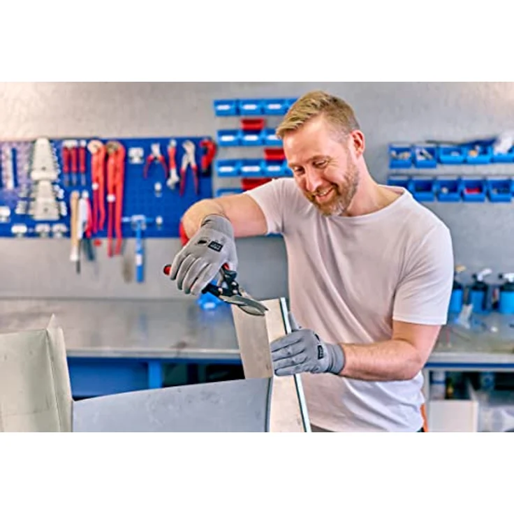 CFH Blechschere links schneidend, 51760, aus Chrom-Vanadium-Stahl mit ergonomischem Handgriff und selbstöffnenden Schenkeln – Bild 4