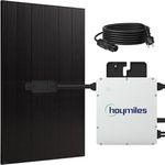 SUNNIVA® 500W Balkonkraftwerk BIFAZIAL FULLBLACK, Komplettset mit 400W HOYMILES Wechselrichter, 1x 500W N-Type Glas-Glas Bifacial Solarmodul, 5m Kabel, hohe Energieeffizienz und stabile Bauweise