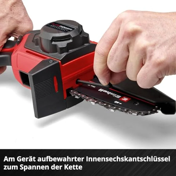 Einhell GE-PS 18/15 Li Bag Kit, Akku-Astkettensäge mit 18V Li-Ionen-Akku und ergonomischem Design – Bild 10