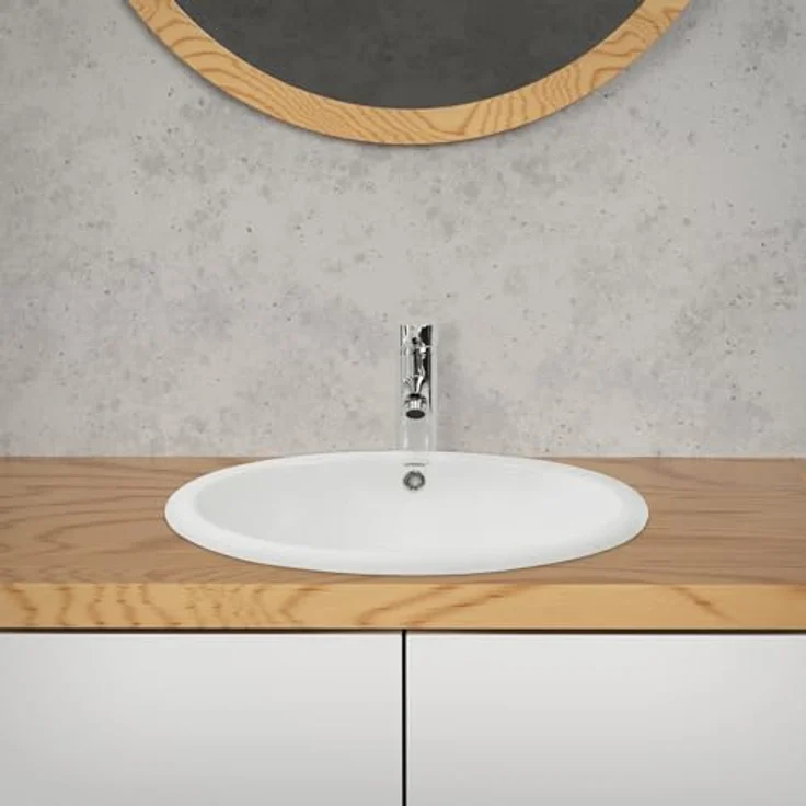 ML-Design Waschbecken oval 49x19,5x40,5 cm Weiß aus Keramik ML-Design – Bild 5