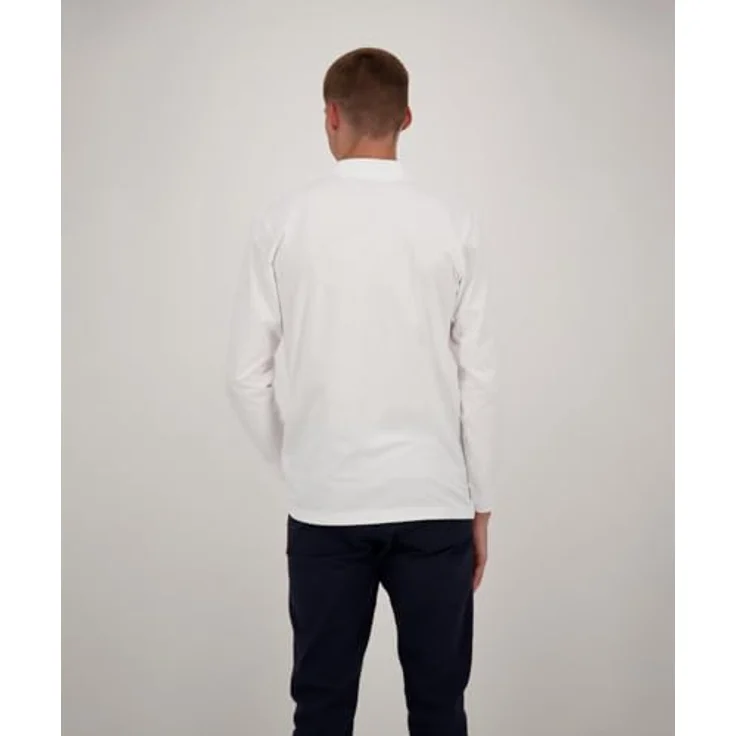 Ragman Herren Longsleeve Shirt, Casual aus hochwertiger Baumwolle, regular Fit, Stehkragen, Weiß, (XL) – Bild 4