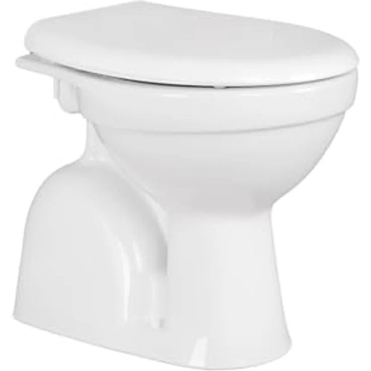 Belvit Tiefspül-WC BV-SW4001-T+BV-D0400, Stand WC mit Taharet/Bidet Funktion, Senkrechter Bodenabgang, Weiß – Bild 2