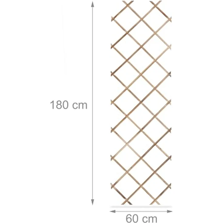 Relaxdays Rankgitter, ausziehbar, 3er Set, Rankhilfe Kletterpflanzen, 180x60 cm, Garten, Balkon & Terrasse, Holz, braun - Preisvergleich – Bild 4