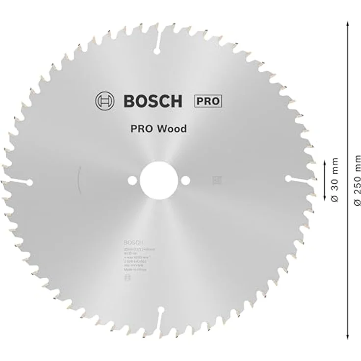 Bosch Professional Kreissägeblatt Optiline Wood (für Holz, 250 x 30 x 3,2 mm, 60 Zähne, Zubehör Kreissäge) – Bild 3