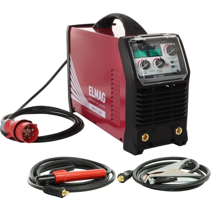ELMAG Elektroden-Schweißinverter SD 2560T (15020), digital gesteuertes Schweißgerät mit HOT START+, ARC FORCE+ und ANTI STICK 기능