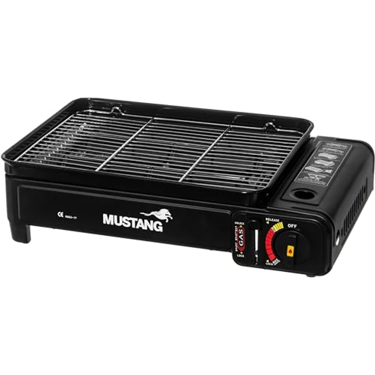 JTI GmbH Mustang Caravan und Marine Gasgrill, Campinggrill 2000 W, kompakt und leicht tragbar, blau – Bild 2
