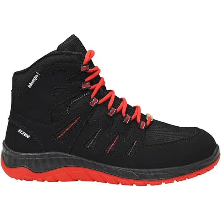 Elten MADDOX S3 Black-Red Mid ESD, Sicherheitsschuhe mit hohem Tragekomfort und innovativer Sohlentechnologie, Größe 40 – Bild 2