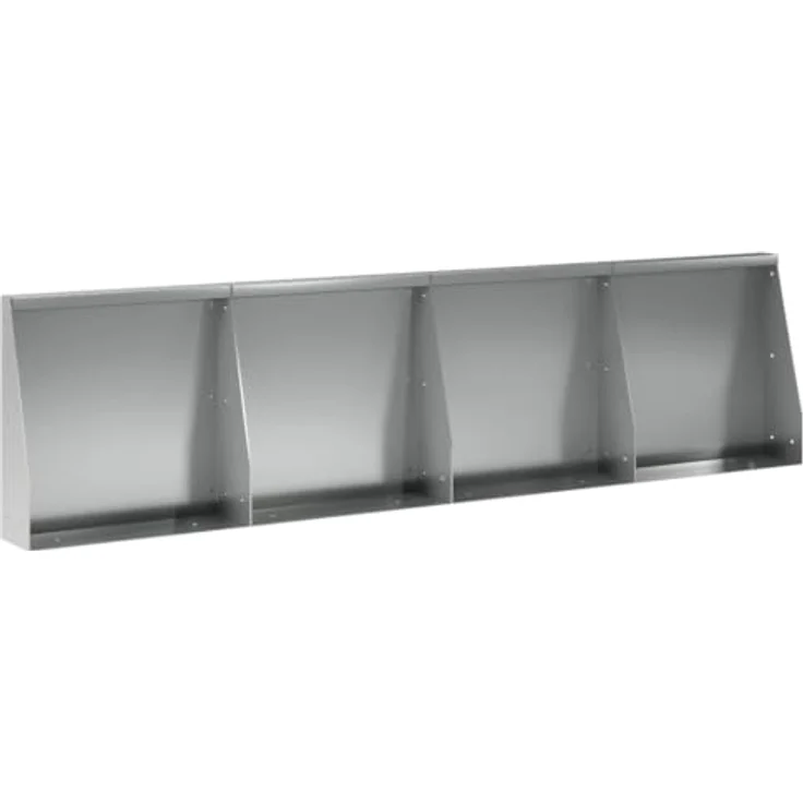 vidaXL Beetumrandung Stützmauer, 4er Set, Wetterfester verzinkter Stahl, modular, Silber, 40 x 12 x 30 cm – Bild 5