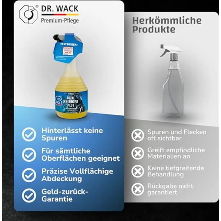 DR WACK Dr. Wack S100 Total Reiniger+ 750 ml Auto-Reinigungsmittel, neue Formel mit höchster Reinigungsleistung, säurefrei – Bild 7